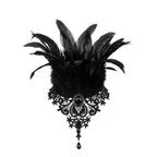 Eddard Feather Lace Collar Necklace