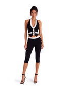 Dwi Halter Neck Top & Shorts Knit Set