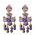 Eckhart Floral Cross Stud Earrings