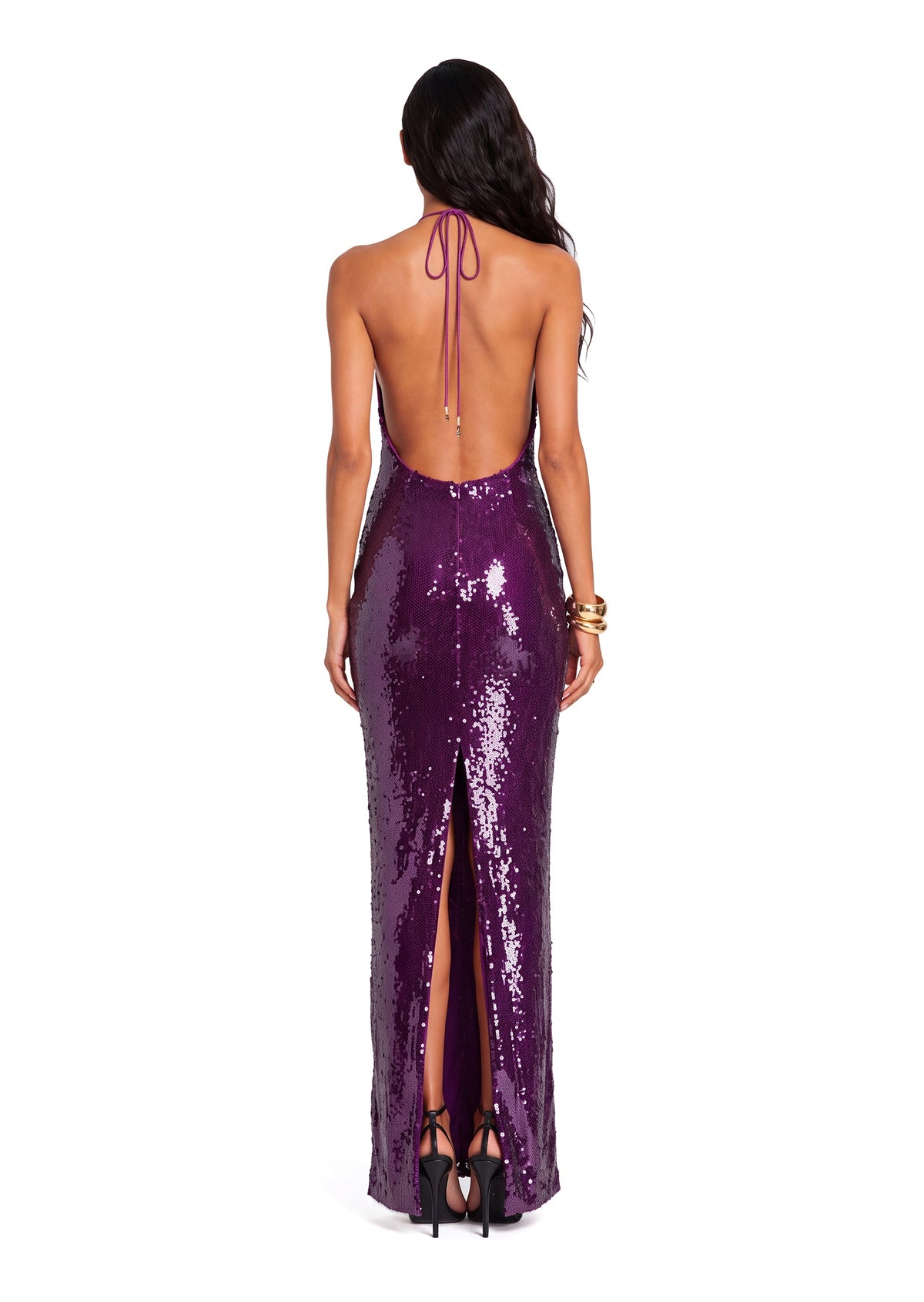 Haben Sequined Halter Maxi Dress