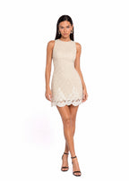 Sachet Sleeveless Lace Mini Dress