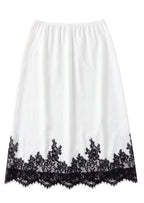 Lace Satin Midi Skirt