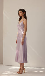 Satin Vest Midi Dress