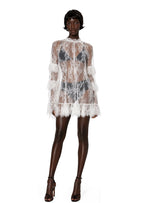 Iceland Long Sleeved Lace Mini Dress