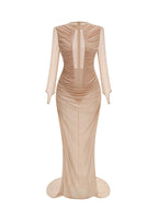 Zakhar High Neck Sheer Maxi Dress