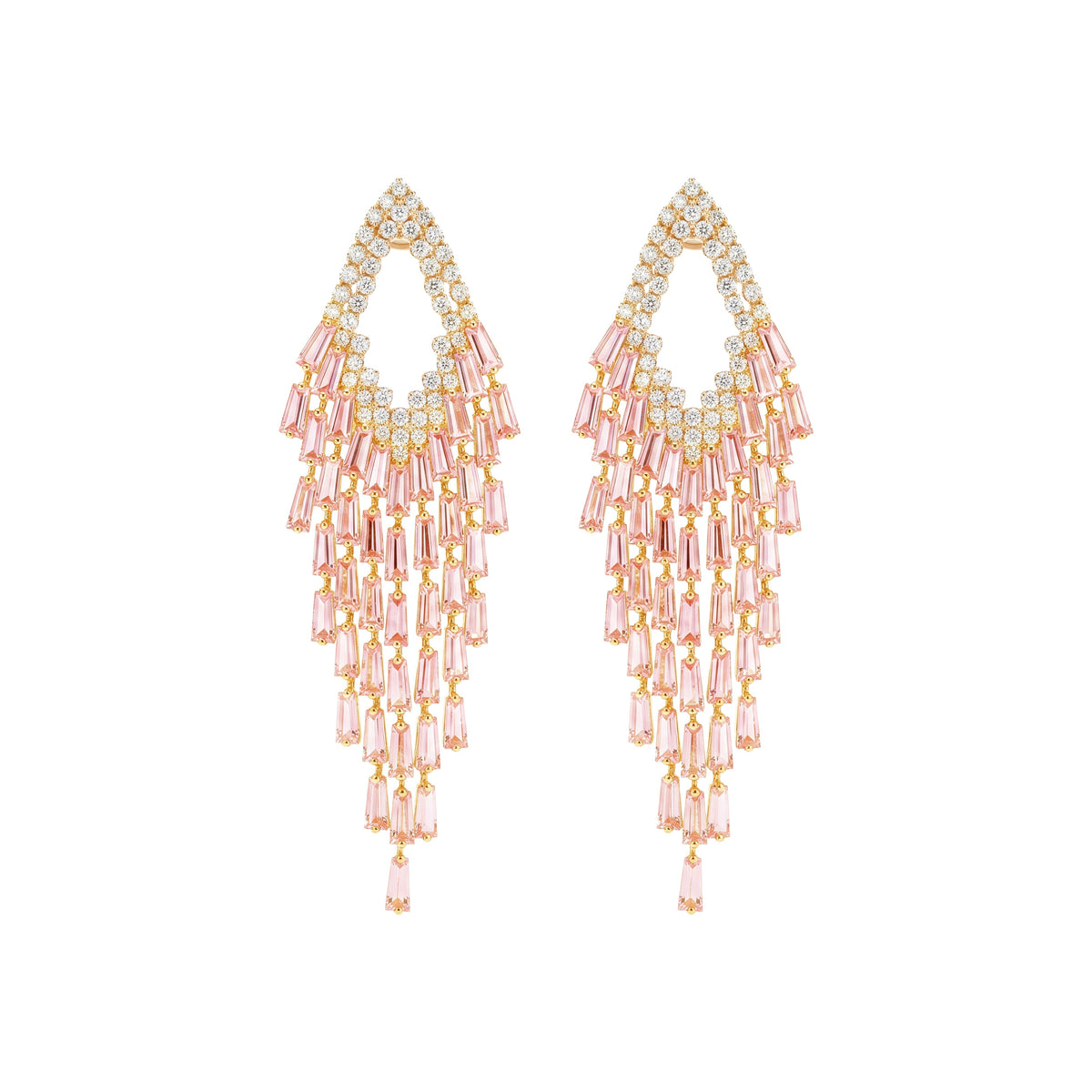 Tate Crystal Tassel Long Earring