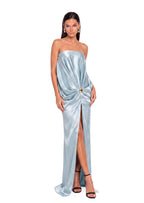 Jabr Strapless Slit Maxi Dress