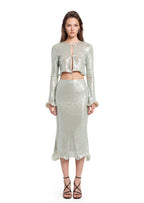 Nacala Long Sleeve Top & Sequin Skirt Set