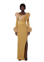 Oceana Knitted Top & Slit Skirt Set