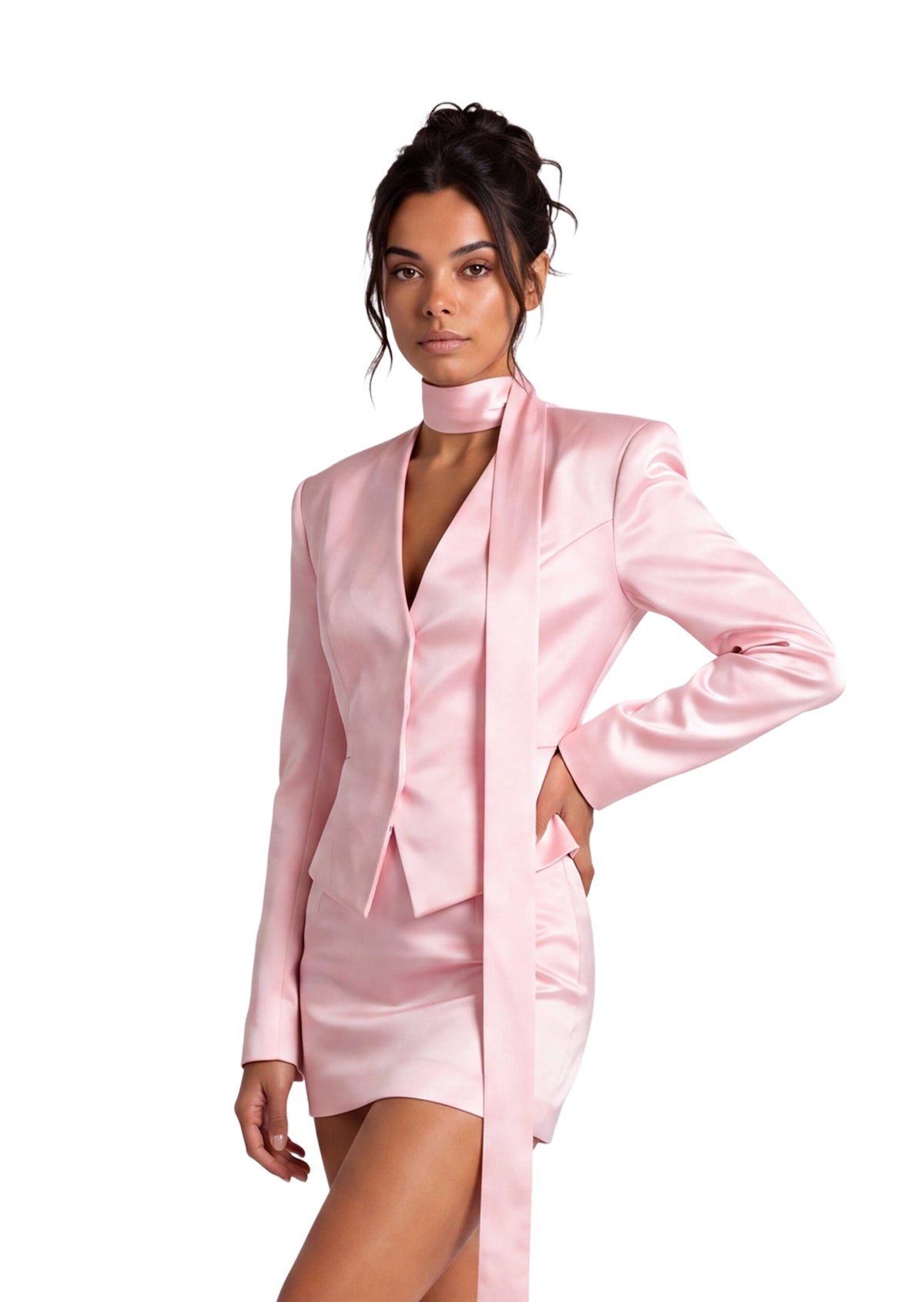 Bowie Long Sleeved Suit Jacket & Mini Skirt Set