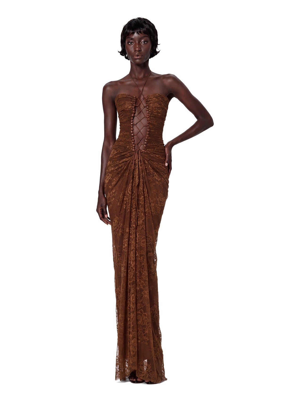 Dafydd Sleeveless Lace Maxi Dress