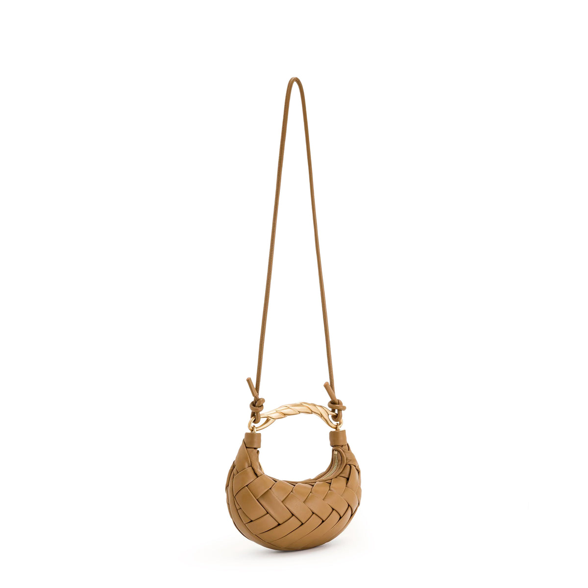 Elida Weave Handbag In Brown