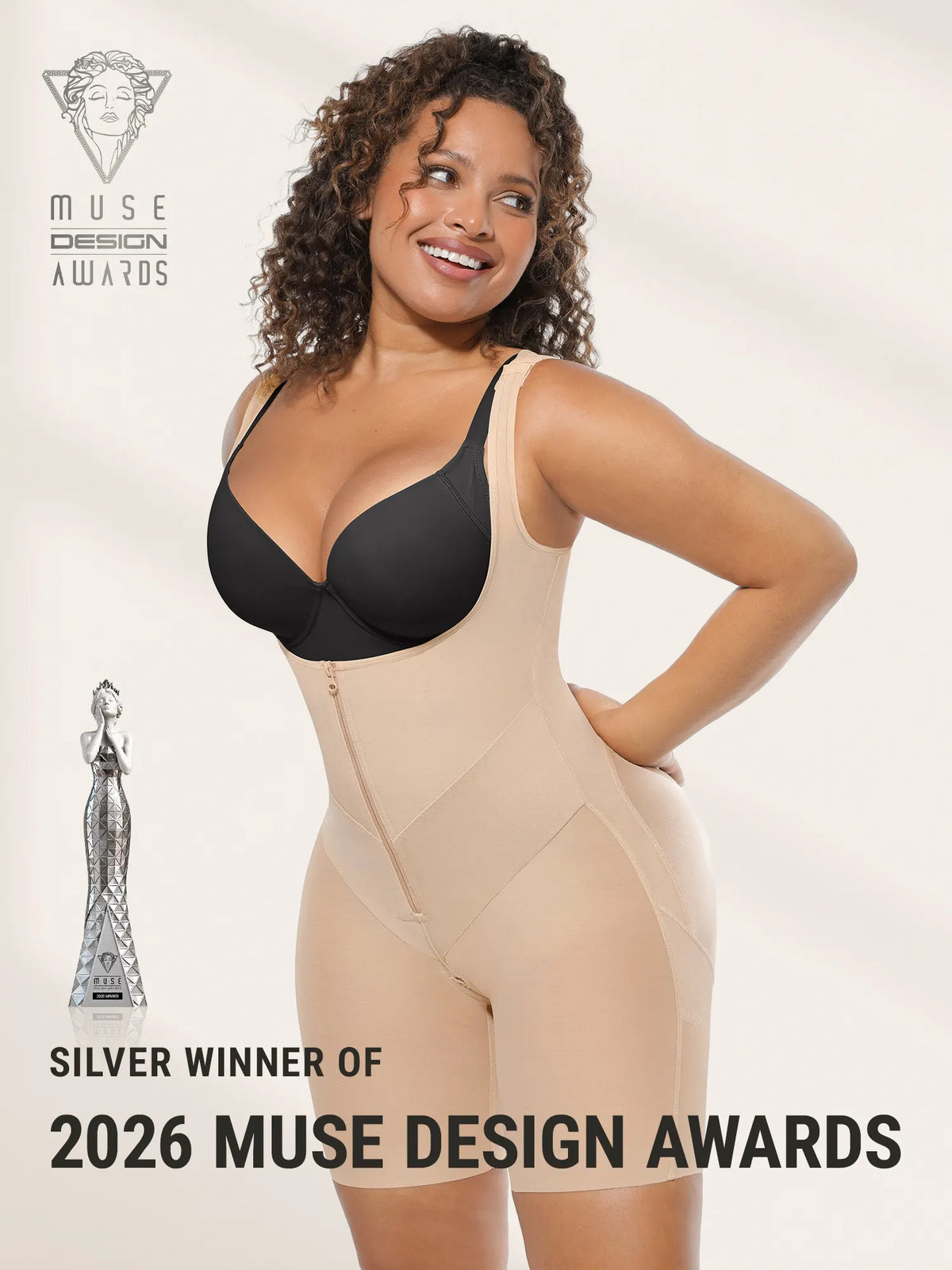 V-Shaped Faja Tummy Control Butt Lift Shapewear Bodysuit