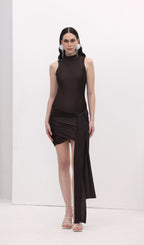 Solid Slinky Mini Dress