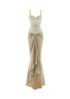 Kaif Lace Satin Maxi Dress