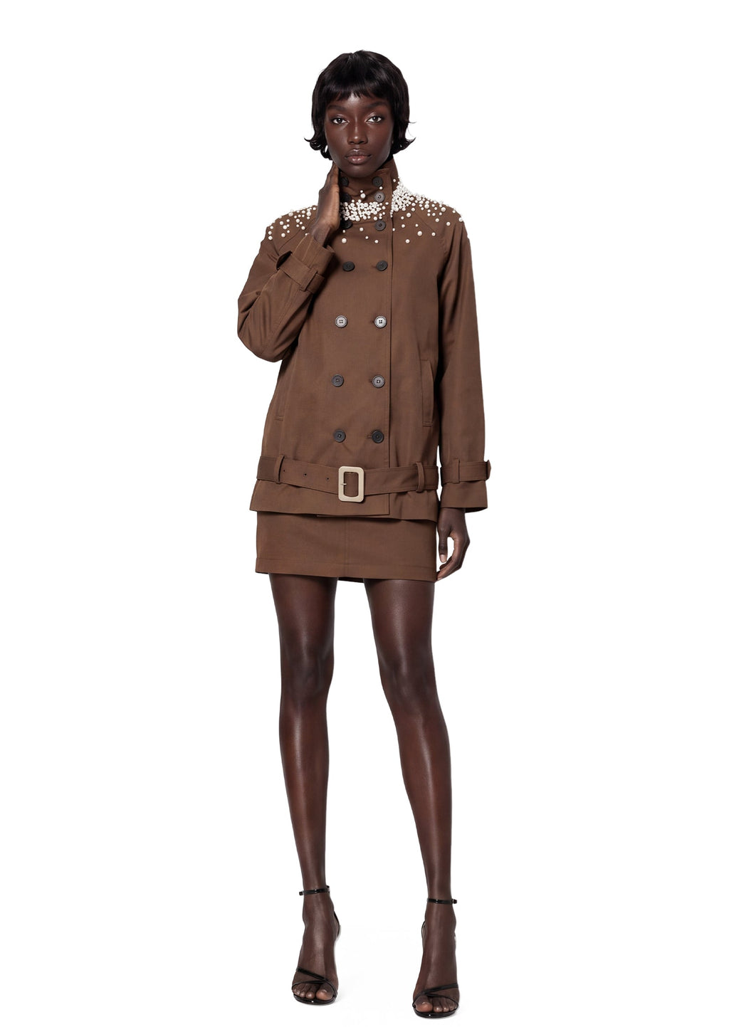 Fabienne Beaded Trench Coat