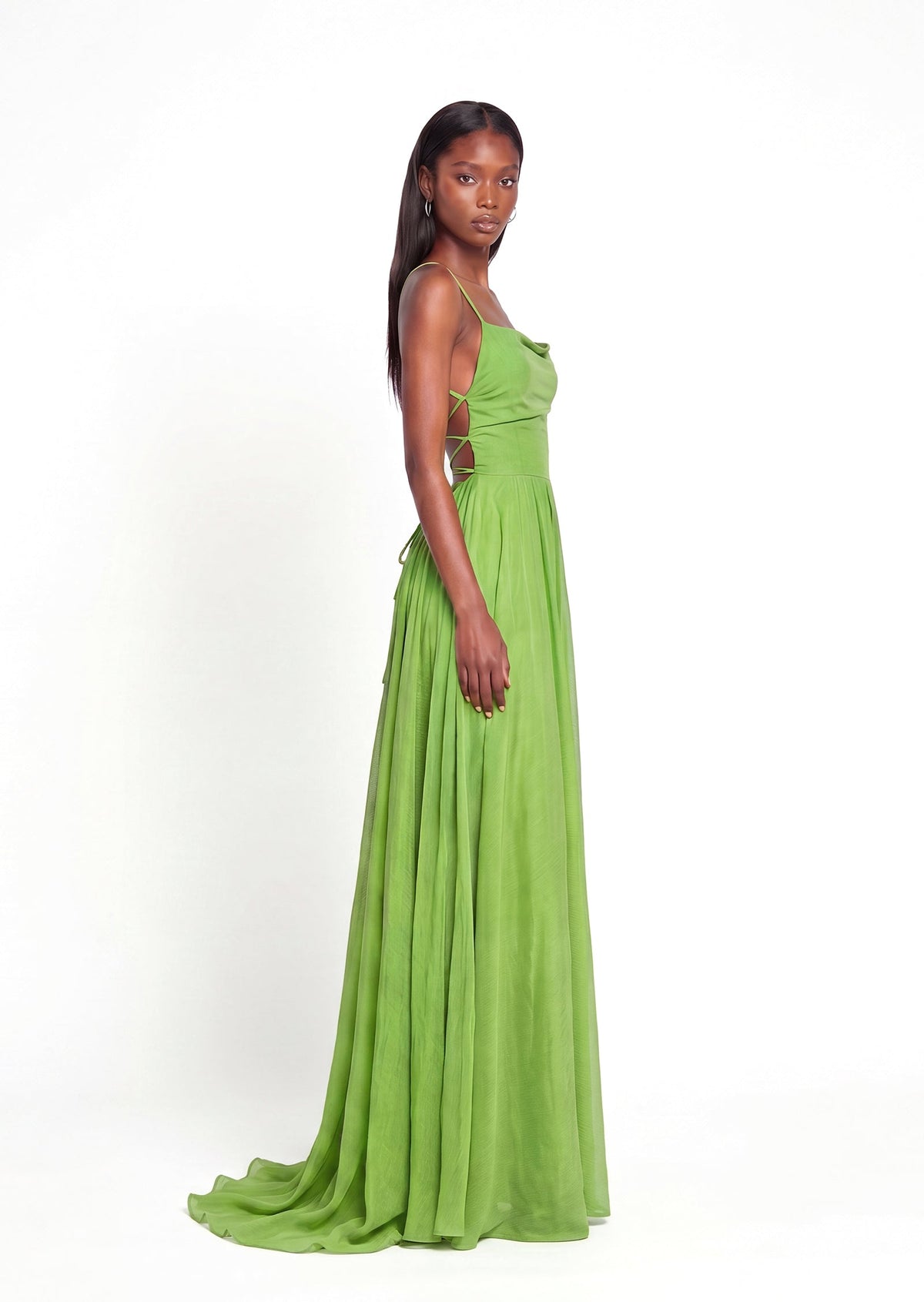 Nafasi Backless Maxi Dress In Green