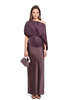 Quang One Shoulder Top & Satin Midi Skirt Set