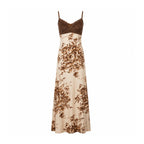Kachiri Lace Trimmed Printed Maxi Dress