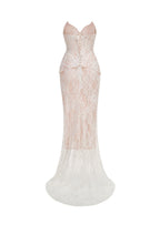 Palmer Strapless Lace Slit Mermaid Skirt Set
