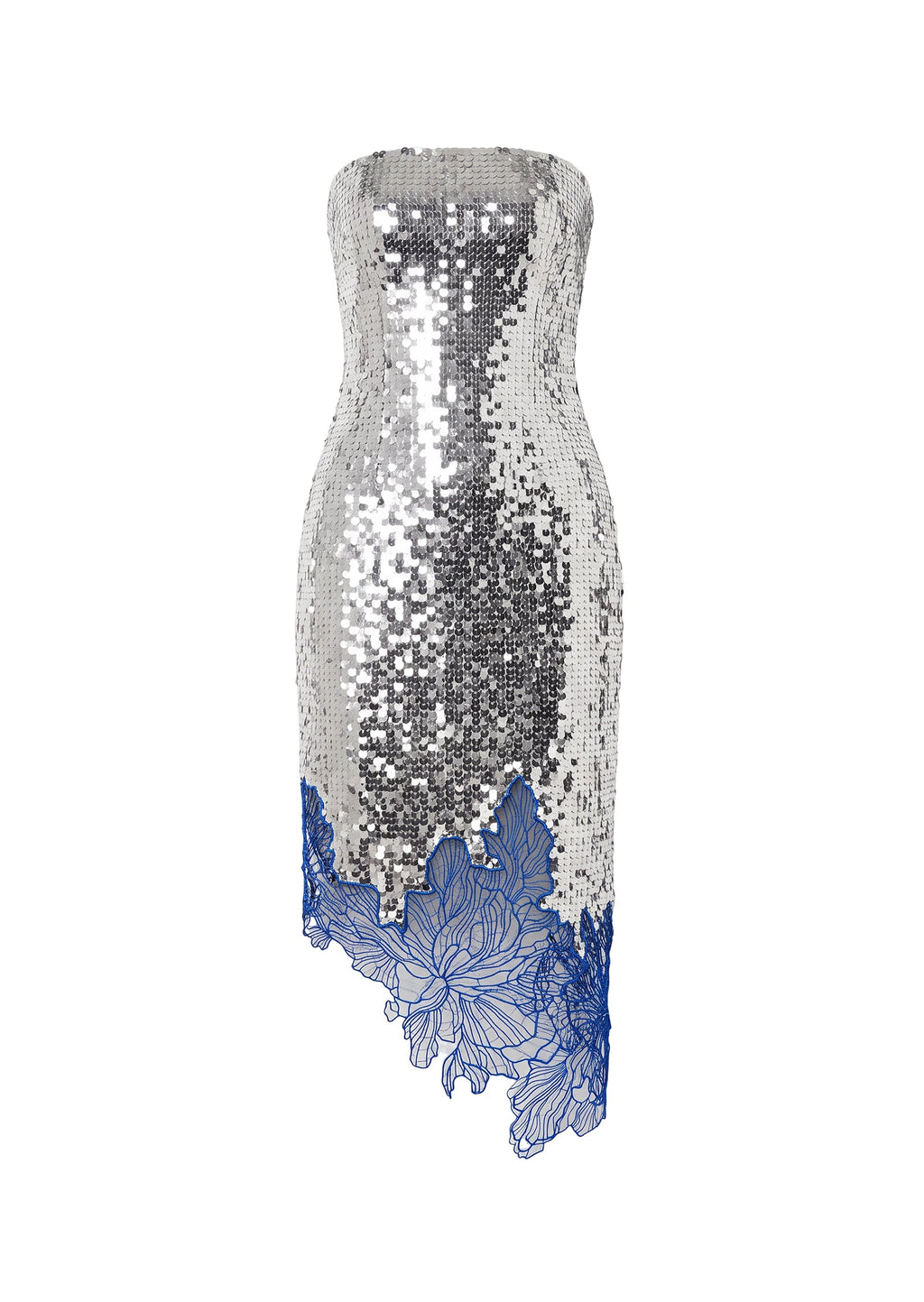Haakon Strapless Lace  Sequin Midi Dress