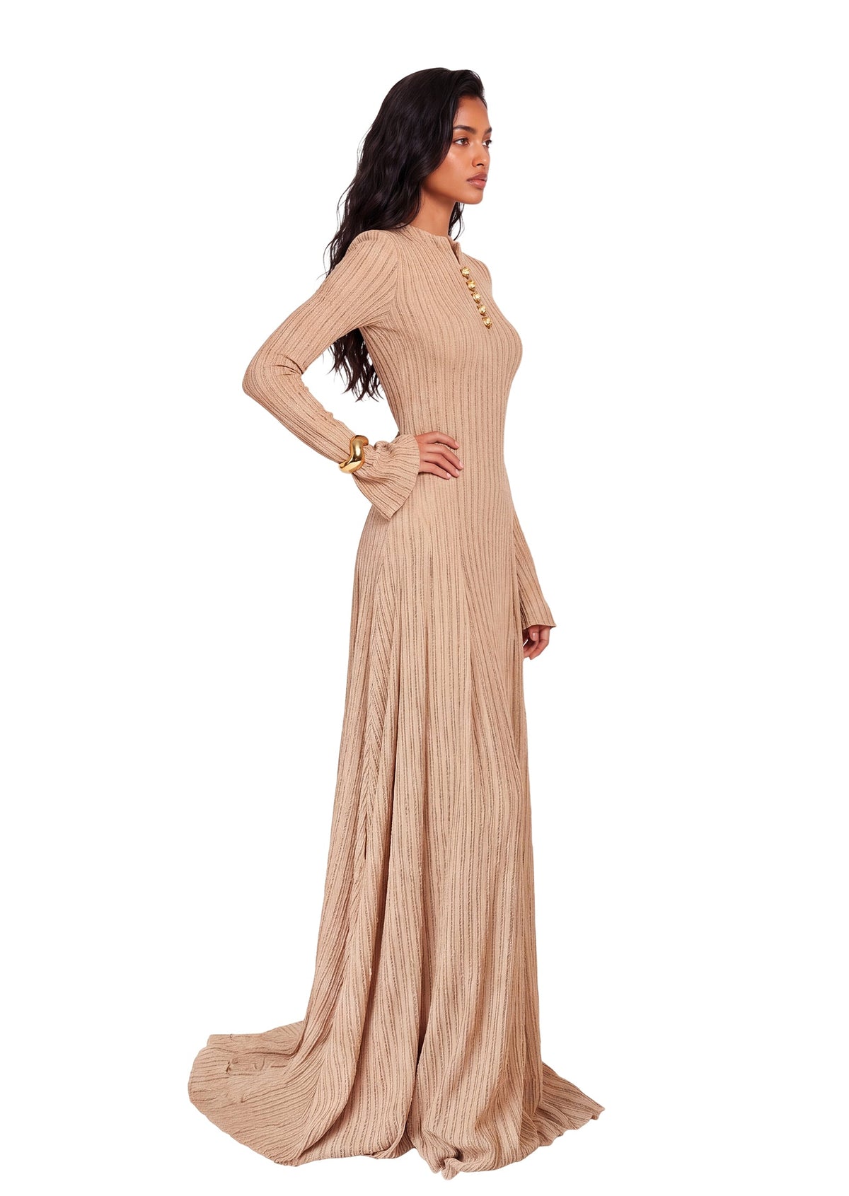 Lakeithia V Neck Knitted Maxi Dress