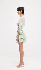 Floral Knot Cut Out Mini Dress Sets