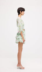 Floral Knot Cut Out Mini Dress Sets