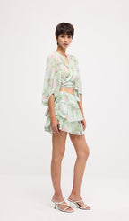 Floral Knot Cut Out Mini Dress Sets