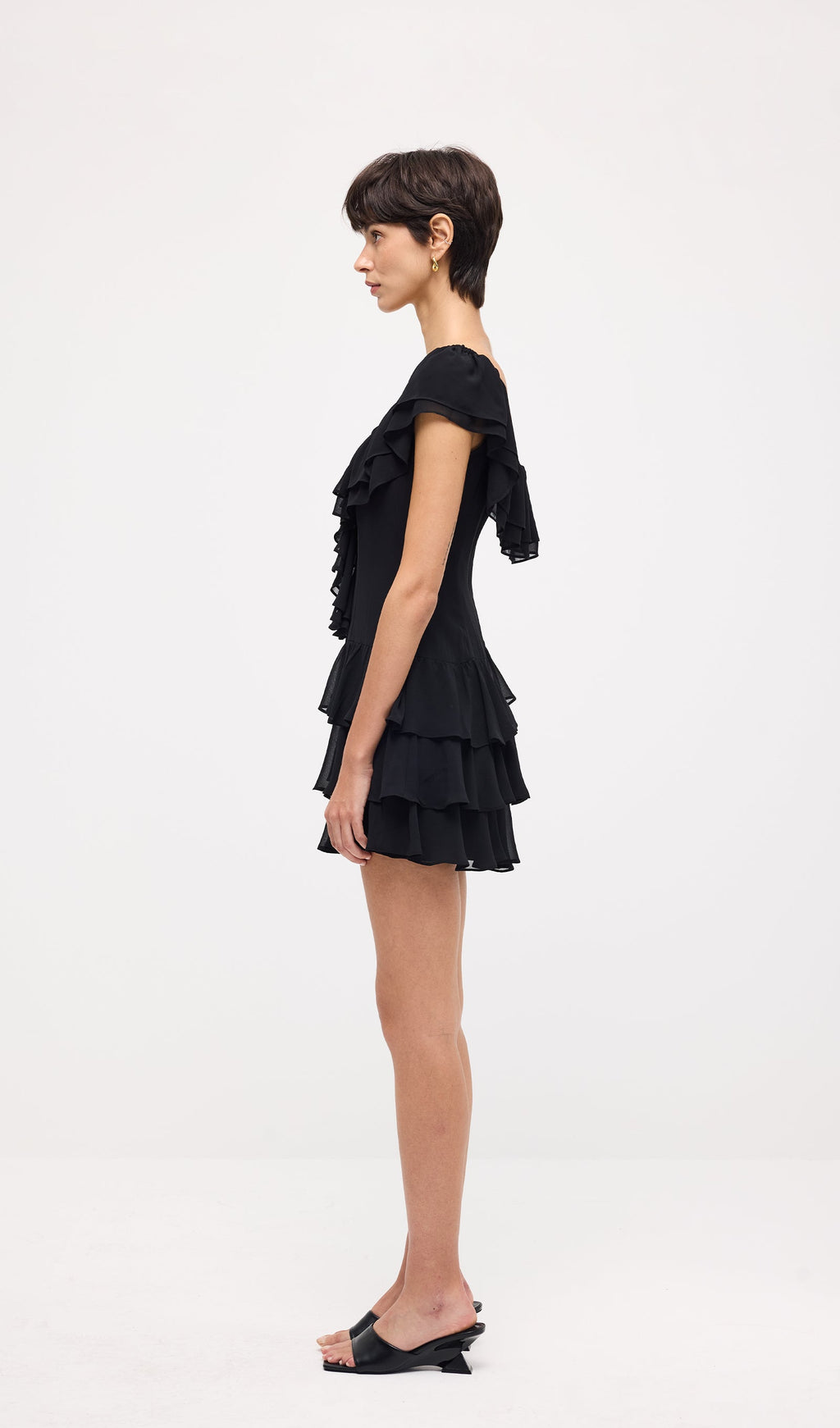 Sleeveless Ruffled Tiered Mini Dress