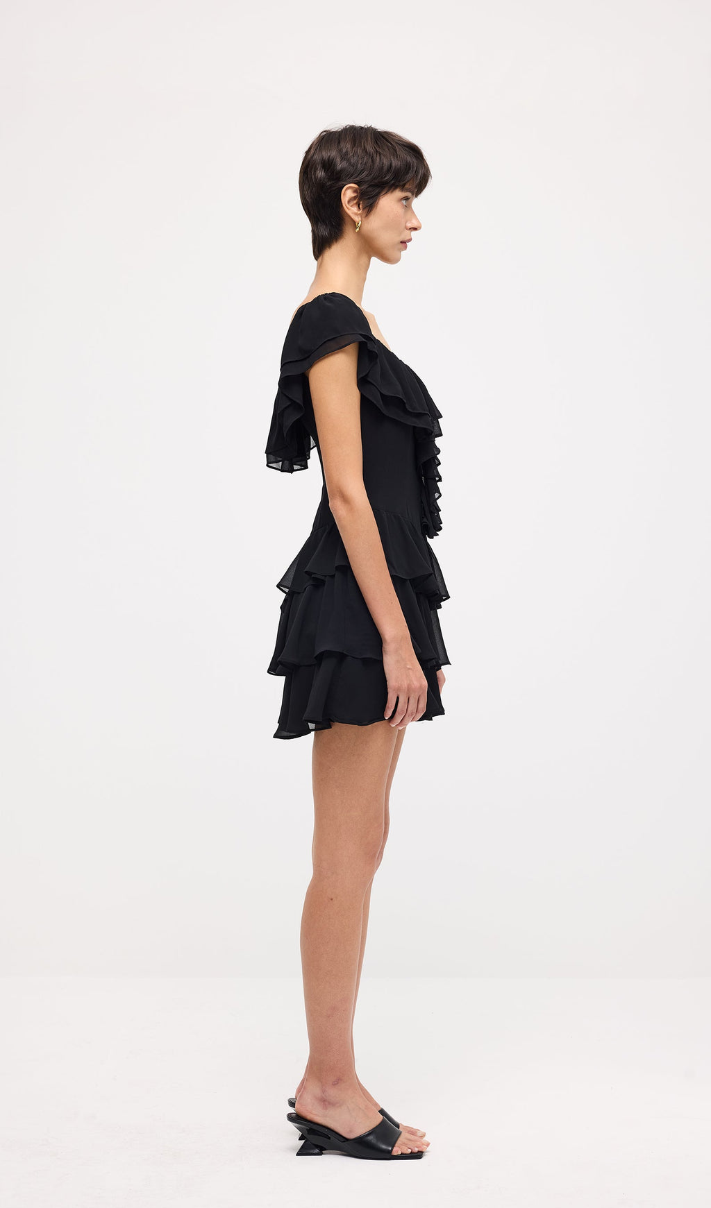 Sleeveless Ruffled Tiered Mini Dress