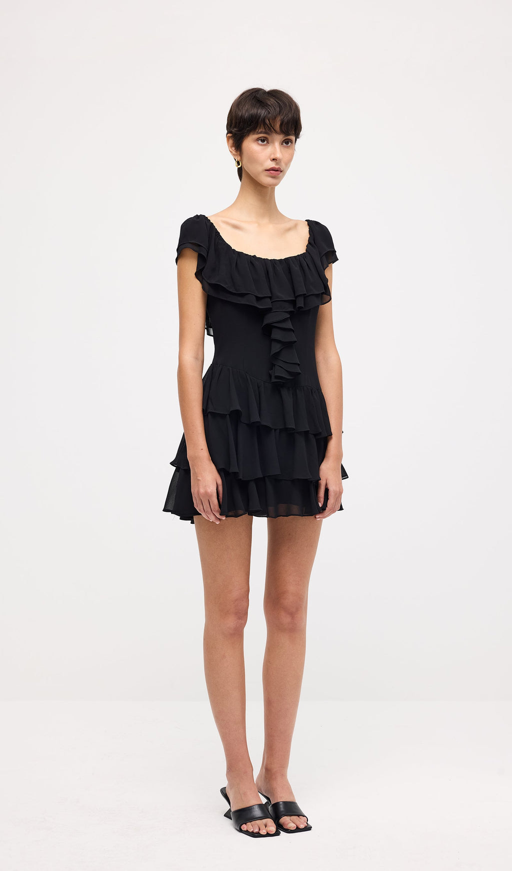 Sleeveless Ruffled Tiered Mini Dress