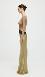 Open Twist Lace Maxi Dress In Eucalypt Black