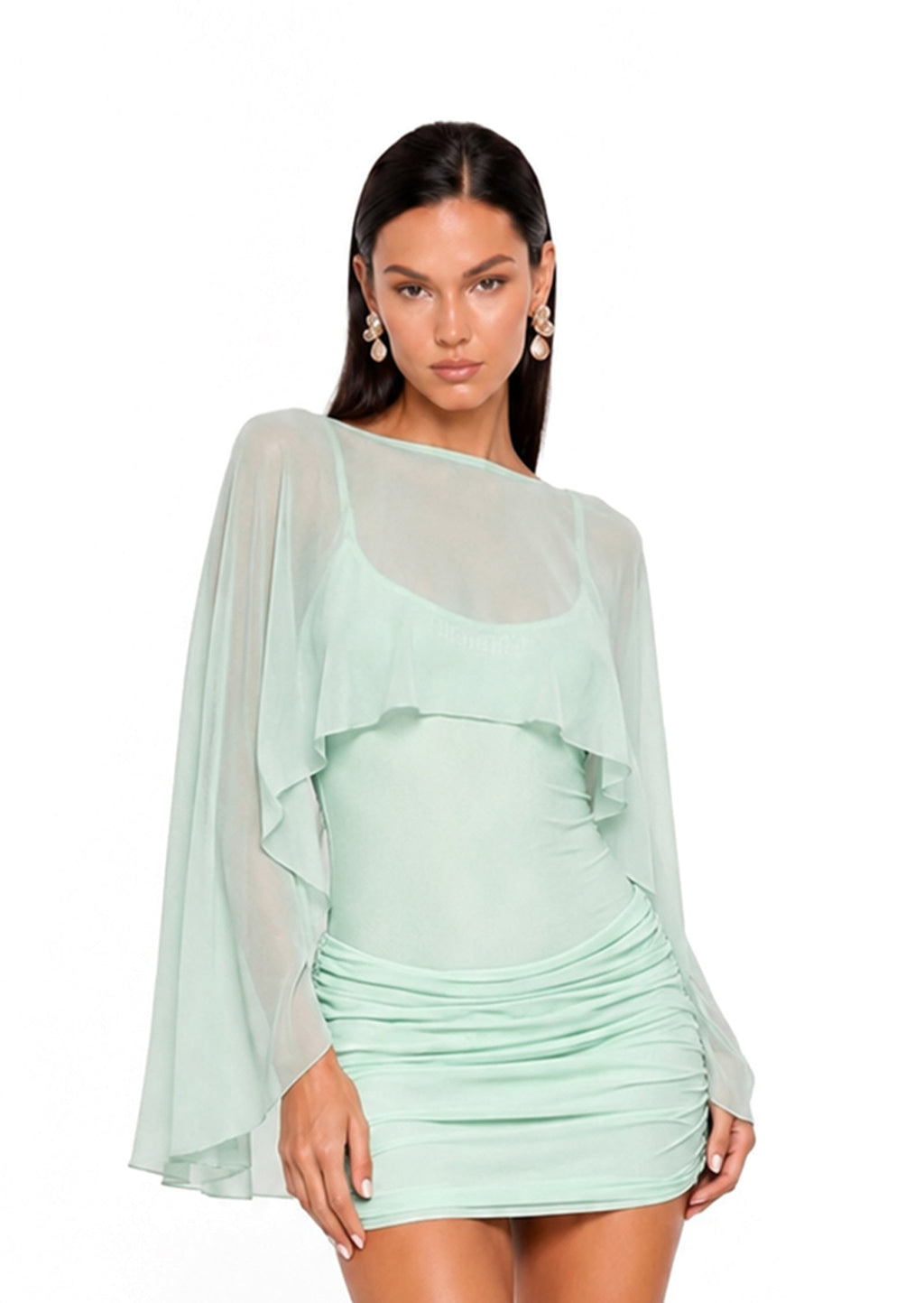 Eamon Long Sleeved Stretch Mini Dress