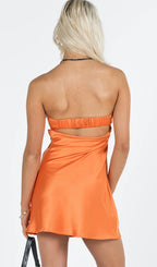Phillipa Off Shoulder Mini Dress Orange