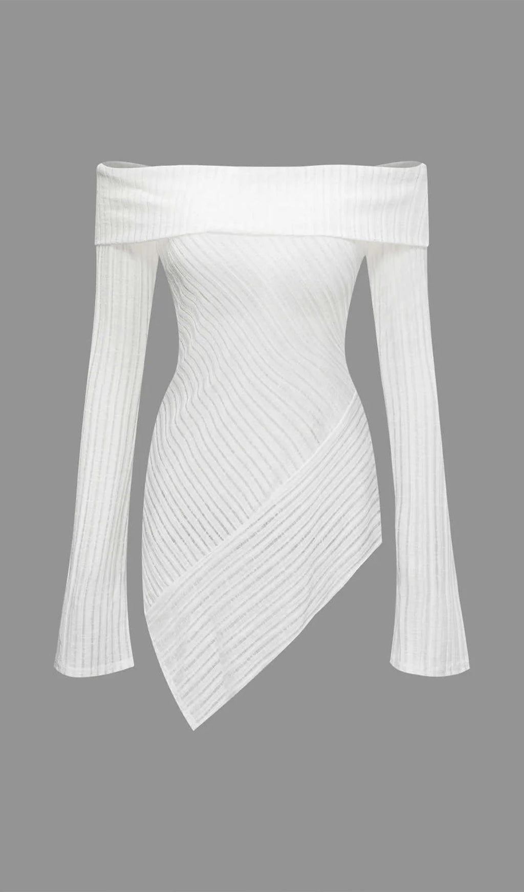 Trendy Asymmetrical Off Shoulder Top