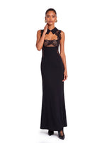 Yakubu Lace-Trimmed Maxi Dress In Black
