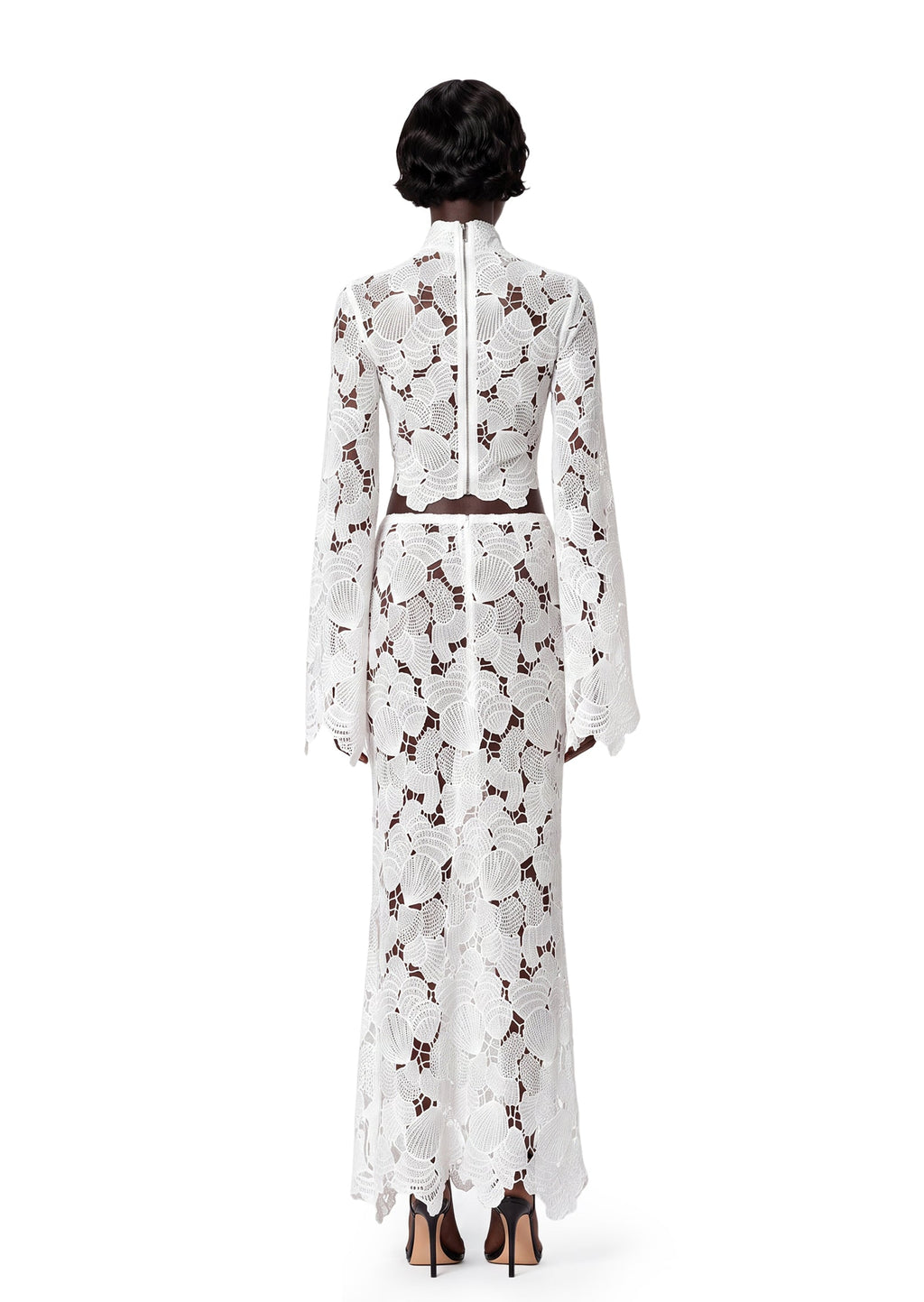 Xarles High Neck Cropped Top & Long Skirt Set