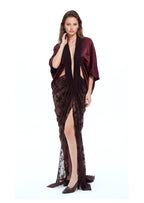 Kaiha Open Back Velvet Maxi Dress