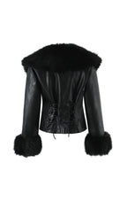 Fur-Trimmed Suit Jacket