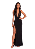 Gajijens Halter Neck Lace Maxi Dress