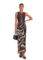 Tadahiro Printed Lace Midi Dress In Black