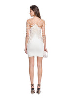 Jacey Pearl Chain Knit Mini Dress