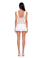 Tadashi Sleeveless Top And Skirt Lace Set In White