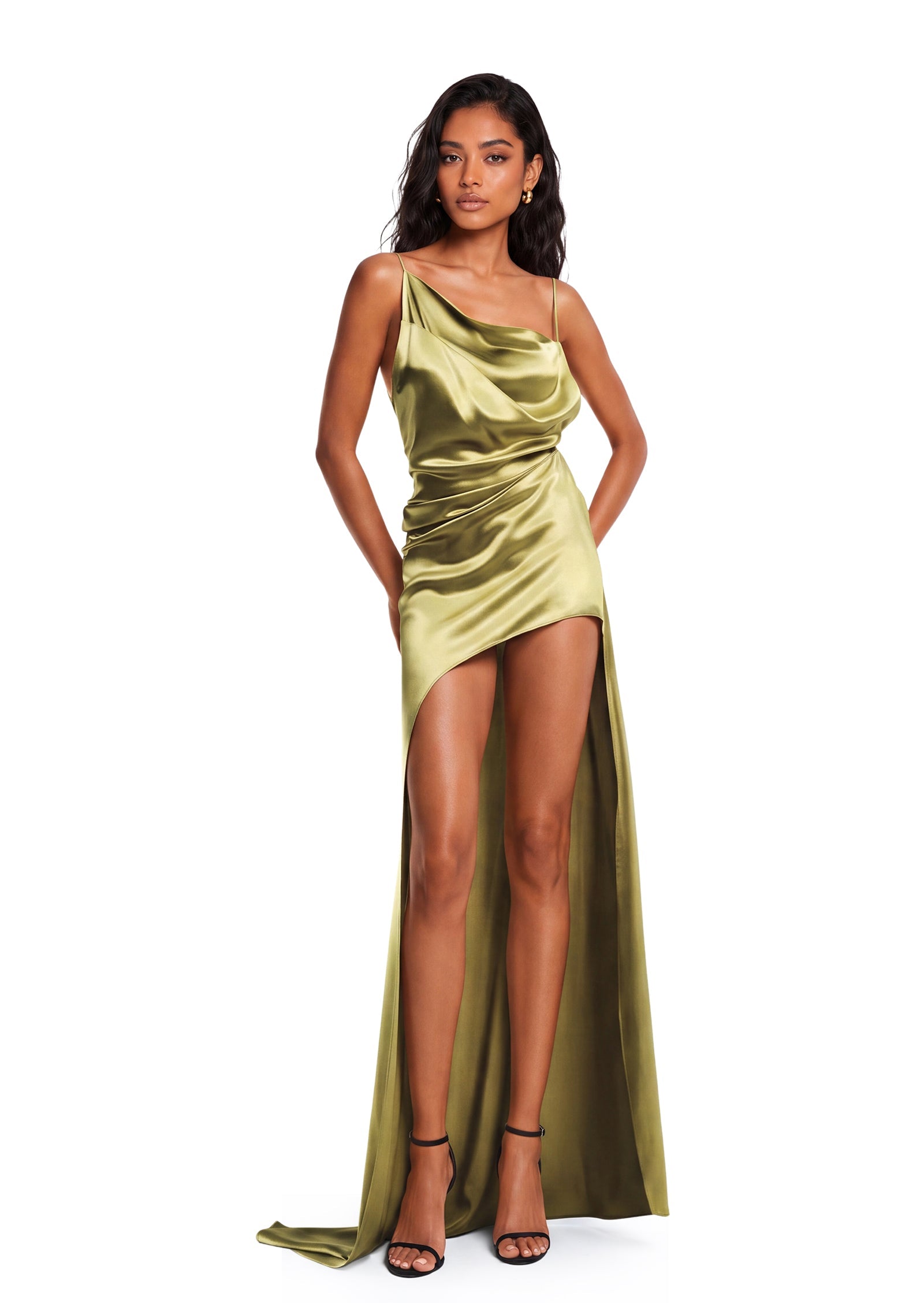 Sadayo Satin Sleeveless Maxi Dress