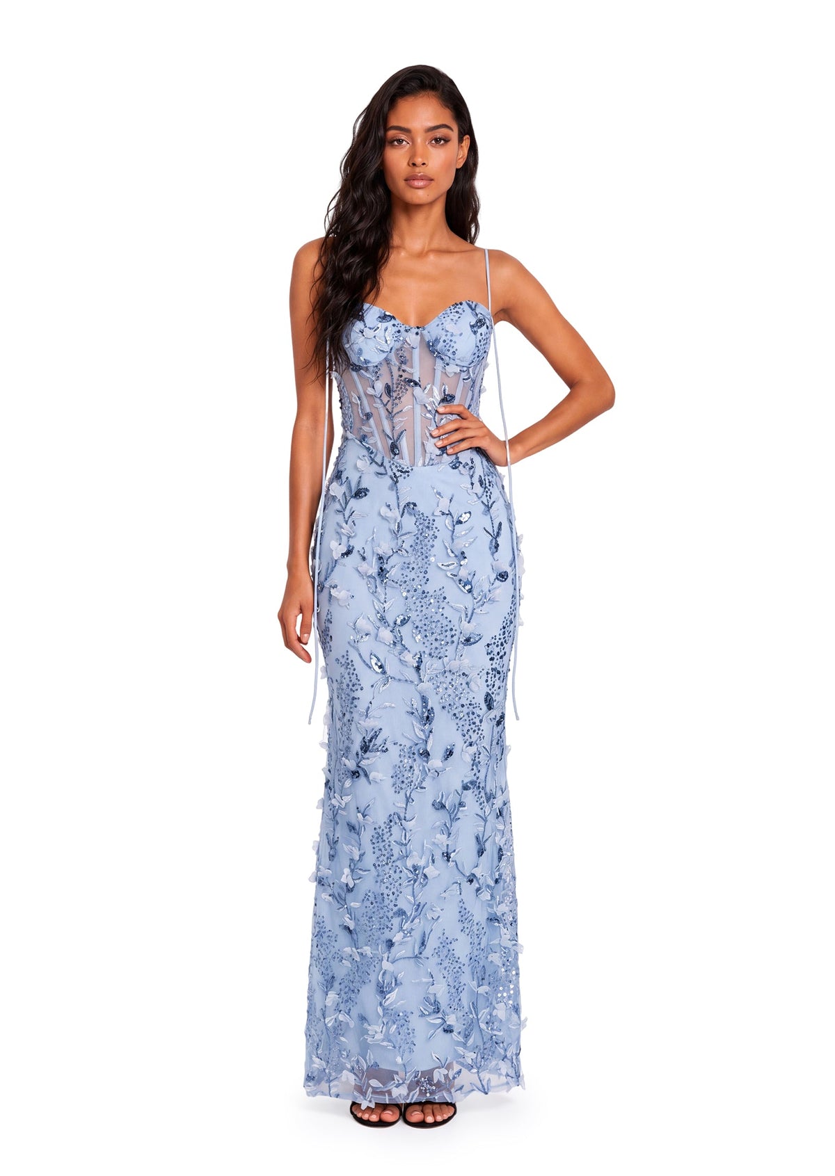 Paloma Sequined & Beaded Maxi Dress