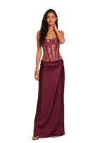 Bedwyr Sequined Lace Maxi Dress In Red