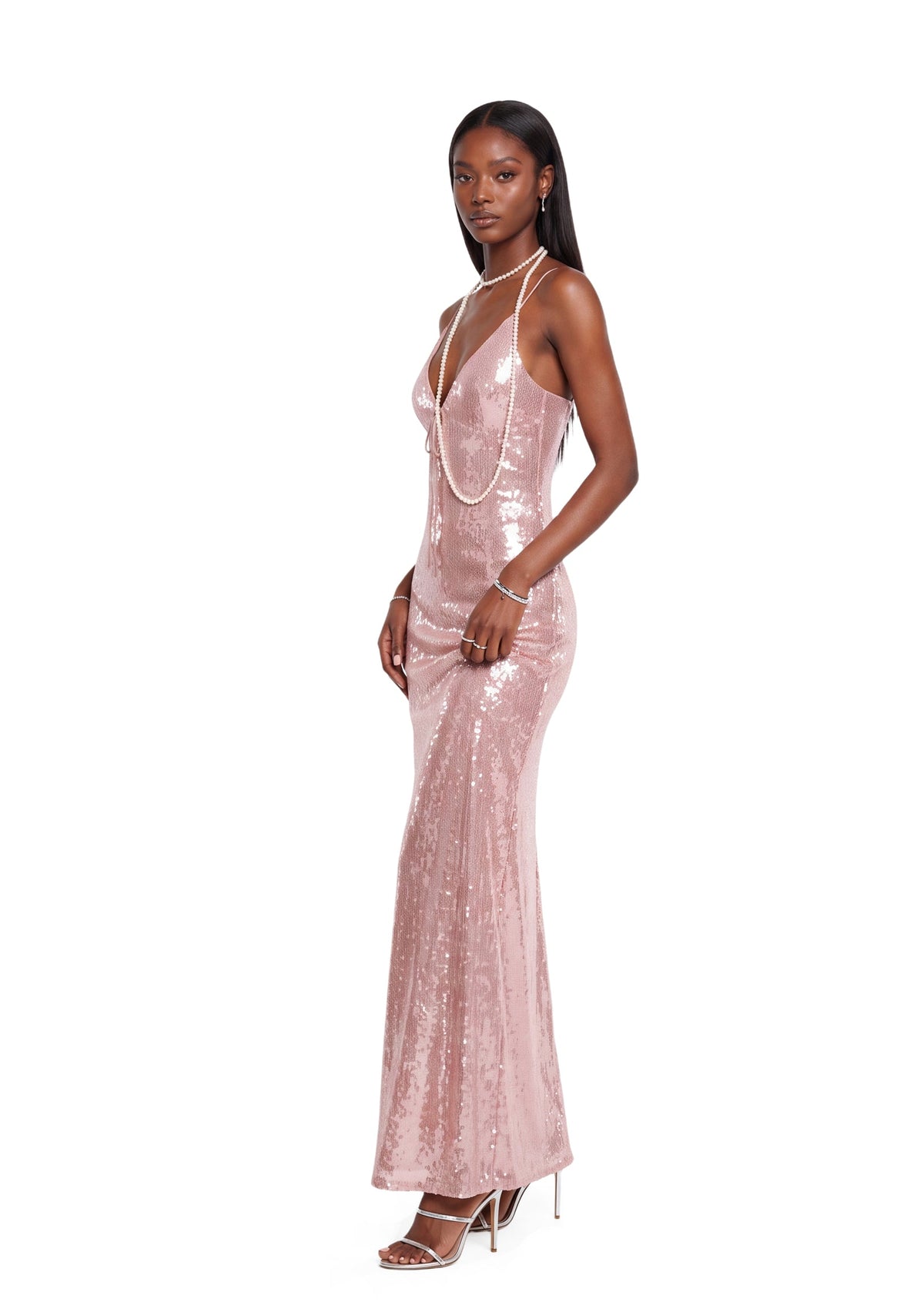 Jacoby Sleeveless Sequined Midi Dress