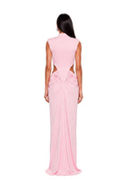 Adabella Gathering Cut Out Maxi Dress In Pink