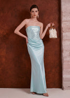 Quinn Satin Sequined Maxi Dress